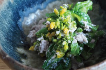 春感じる「菜の花の梅白和え」